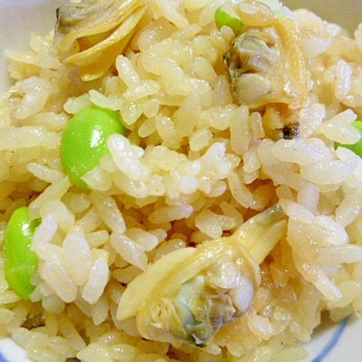 簡単!あさりと枝豆の炊き込みご飯